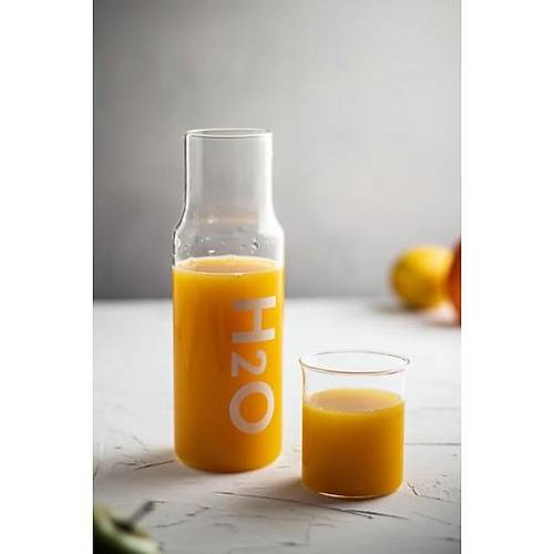 Borosilikat Cam Beyaz Ba�ucu S�rahisi & Cam S�rahi * 600 ml