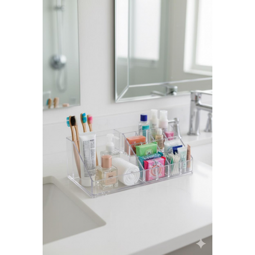 �effaf Akrilik Banyo Kozmetik D�zenleyici Organizer 13x22x8 cm