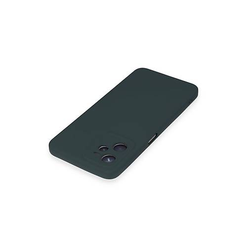 Realme C35 K�l�f Nano i�i Kadife Silikon - Koyu Ye�il