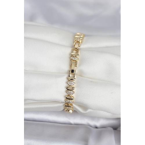 Pirin� Gold Renk Arpa Model Kad�n Bileklik