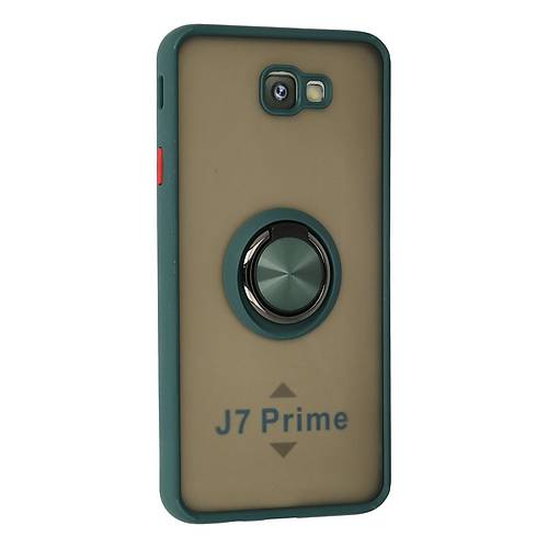 Galaxy J7 Prime K�l�f Montreal Y�z�kl� Silikon Kapak - Ye�il