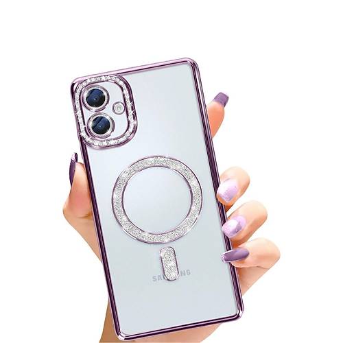 Galaxy A06 Joke Simli Magneticsafe K�l�f - Derin Mor