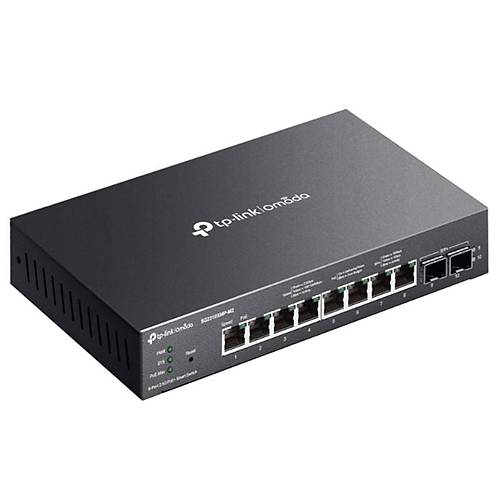 TP-LINK OMADA SG2210XMP-M2 8 PORT GIGABIT + 2X10G SFP Y�NET�LEB�L�R 160W POE SWITCH