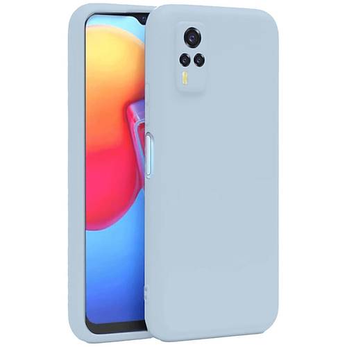 Y53S K�l�f Nano i�i Kadife Silikon - Buz Mavi
