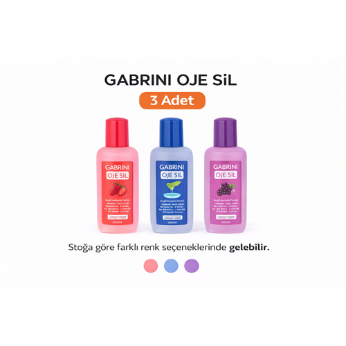 Gabrini Oje Sil Besleyici Aseton 125 ml Oje ��kar�c� 3 Adet