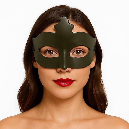 Haki Ye�il Renk Masquerade Kost�m Partisi Venedik Balo Maskesi