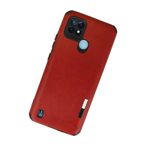 Realme C21 K�l�f Loop Deri Silikon - K�rm�z�