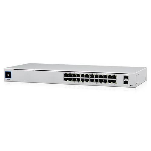 UBIQUITI USW-24-POE 24 PORT GIGABIT + 2X1GB SFP UPLINK Y�NET�LEB�L�R 95W POE RACKMOUNT SWITCH