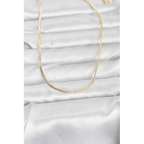 CM 14K Gold Renk Yass� Zincir Model 60 cm Kad�n Kolye