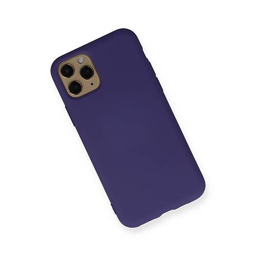 iPhone 11 Pro K�l�f Nano i�i Kadife Silikon - Mor