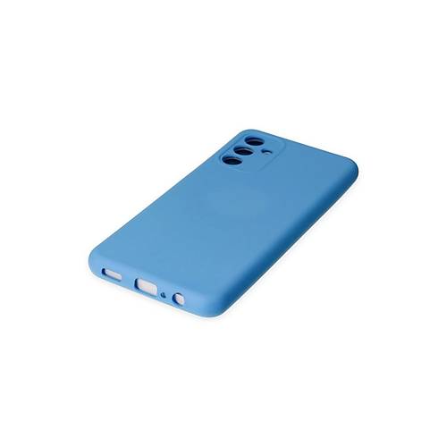 Galaxy A04S K�l�f Nano i�i Kadife Silikon - Mavi