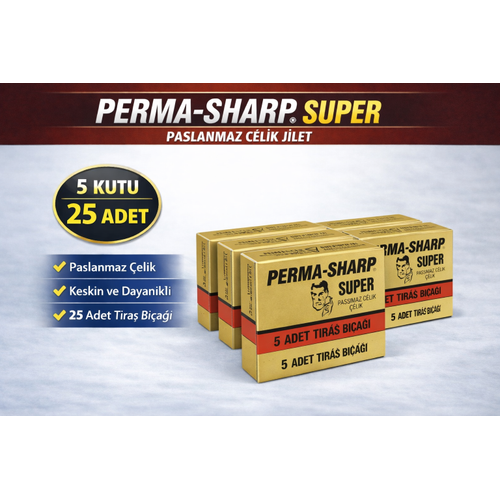 Perma-Sharp Super Paslanmaz �elik T�ra� B��a�� 5�li 5 Kutu