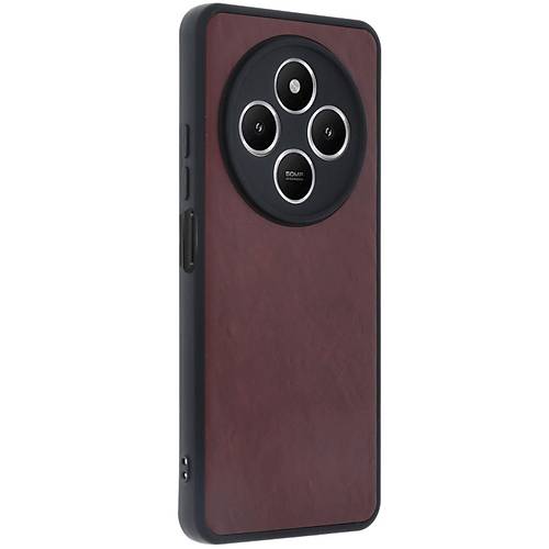 Redmi 14C K�l�f Aras Deri Kapak - Bordo