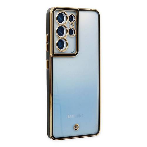Galaxy S21 Ultra K�l�f Liva Lens Silikon - Siyah
