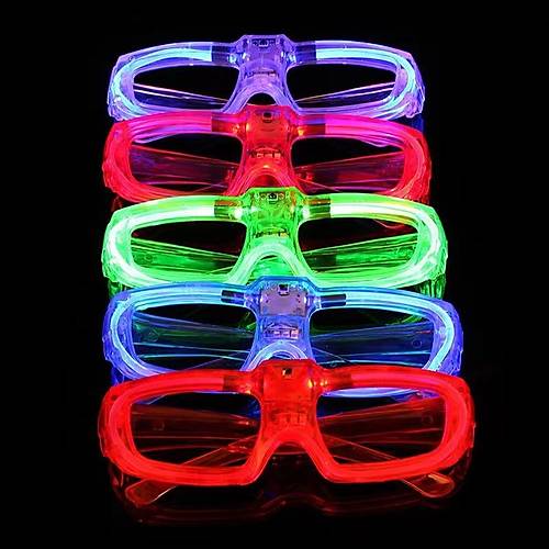 Beyaz LED I��kl� Parti G�zl��� 3 Modlu � Glow & Gece E�lence G�zl���