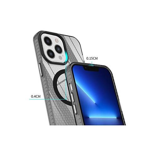 iPhone 12 Pro Max K�l�f Beta Magneticsafe Silikon - Siyah