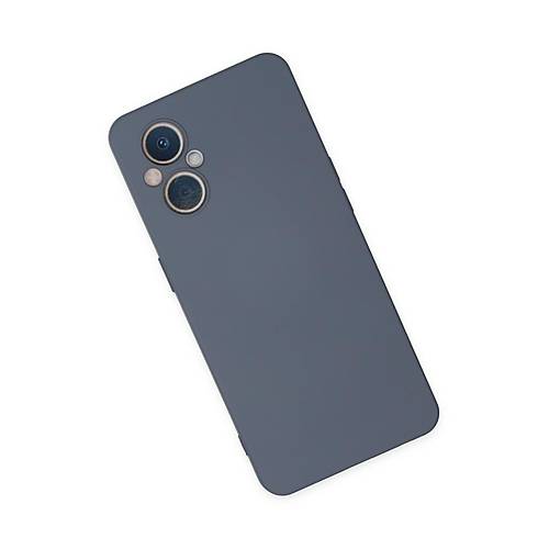 Reno 7 Lite K�l�f Nano i�i Kadife Silikon - Gri