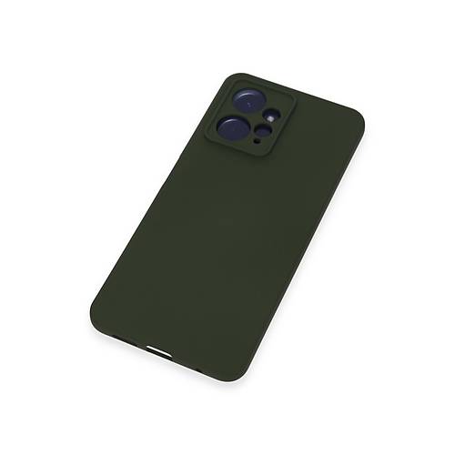 Redmi Note 12 4G K�l�f Nano i�i Kadife Silikon - Koyu Ye�il