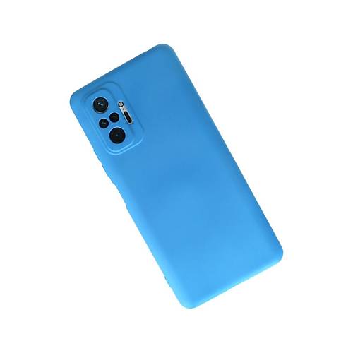 Redmi Note 10 Pro K�l�f Nano i�i Kadife Silikon - Mavi