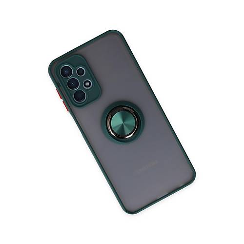 Galaxy A23 4G K�l�f Montreal Y�z�kl� Silikon Kapak - Ye�il