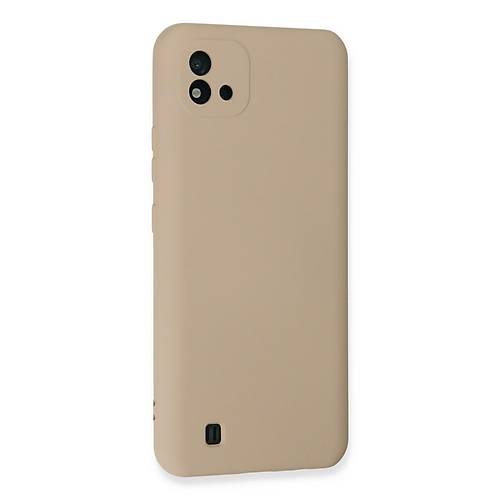 Realme C11 2021 K�l�f Nano i�i Kadife Silikon - Pudra