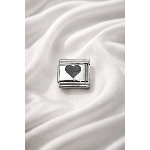 �elik Kalp Charm � Parlak �elik Bileklik Aksesuar� | Sevgi Temal� Mod�ler Charm