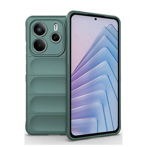 Redmi Note 14 4G K�l�f Optimum Silikon - Koyu Ye�il