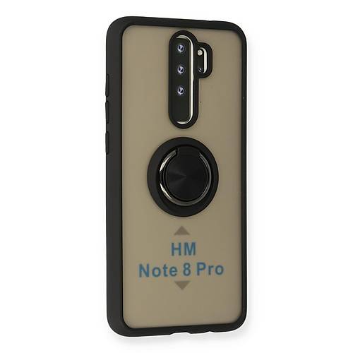 Redmi Note 8 Pro K�l�f Montreal Y�z�kl� Silikon Kapak - Siyah