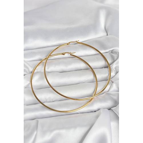 316L �elik Gold Renk 80 mm Kad�n Halka K�pe