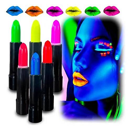 GlowPaint 6�l� Neon Boya � UV I��kta Parlayan Makyaj Seti