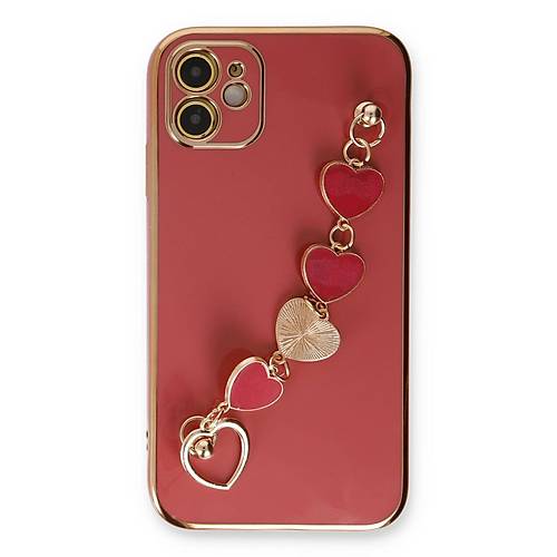 iPhone 12 K�l�f Esila Silikon - K�rm�z�