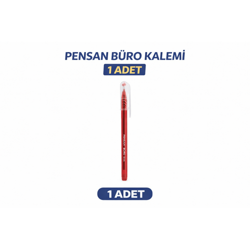 Pensan B�ro 2270 K�rm�z� T�kenmez Kalem 1.0 mm Medium Yerli �retim 1 Adet