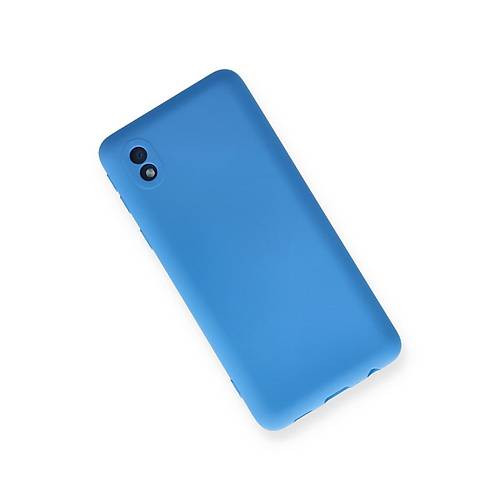 Galaxy A01 Core K�l�f Nano i�i Kadife Silikon - Mavi