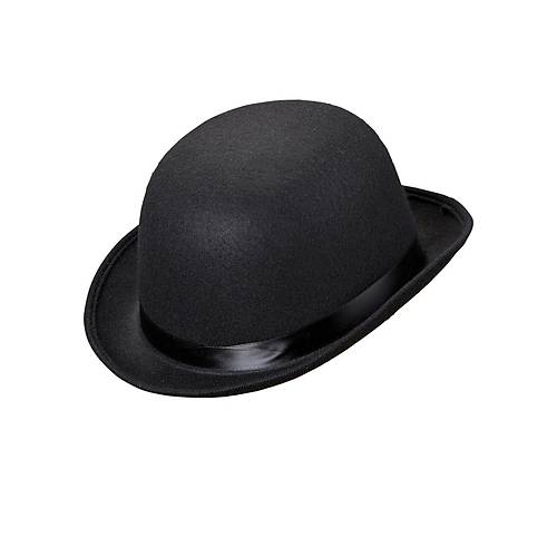 Charlie Chaplin Stil Yeti�kin �apkas� � Siyah Melon Parti �apkas�