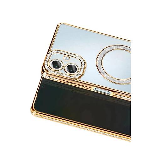 Galaxy A07 4G Joke Simli Magneticsafe K�l�f - Gold