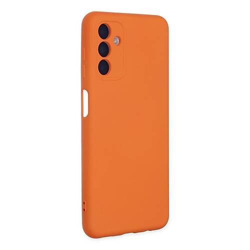 Galaxy A04S K�l�f Nano i�i Kadife Silikon - Turuncu