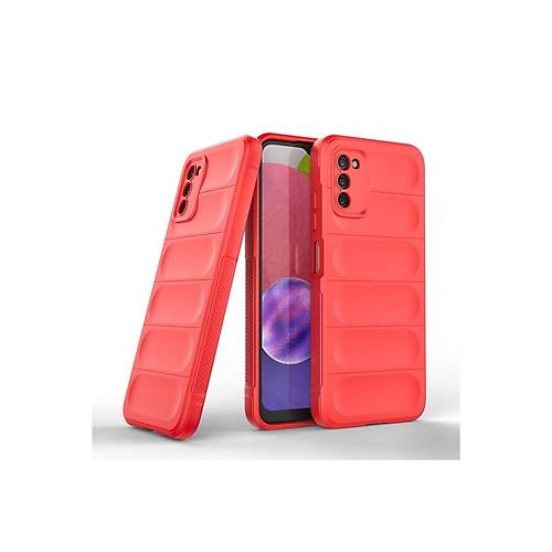 Galaxy A03S K�l�f Optimum Silikon - K�rm�z�