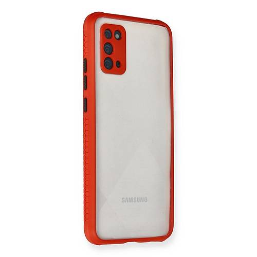 Galaxy A02S K�l�f Miami �effaf Silikon - K�rm�z�