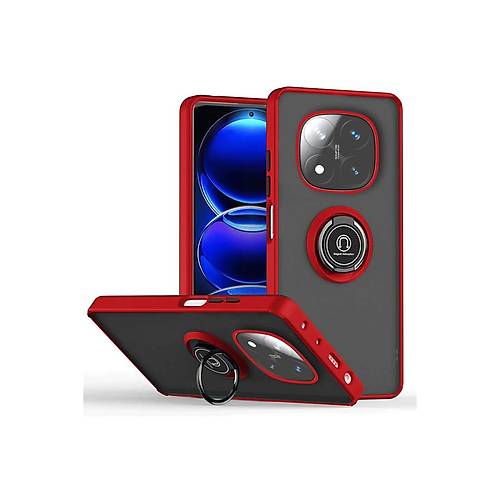 Redmi Note 14 Pro Plus K�l�f Montreal Y�z�kl� Silikon Kapak - K�rm�z�