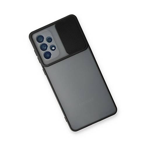 Galaxy A53 5G K�l�f Palm Buzlu Kamera S�rg�l� Silikon - Siyah