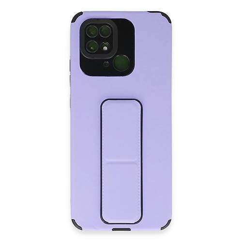 Redmi 10C K�l�f Mega Standl� Silikon - Lila