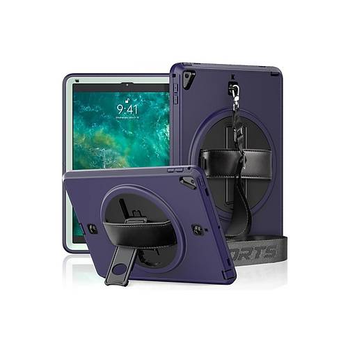 iPad 5 Air 9.7 K�l�f Strap-C Otterbox Tablet Kapak - Lacivert