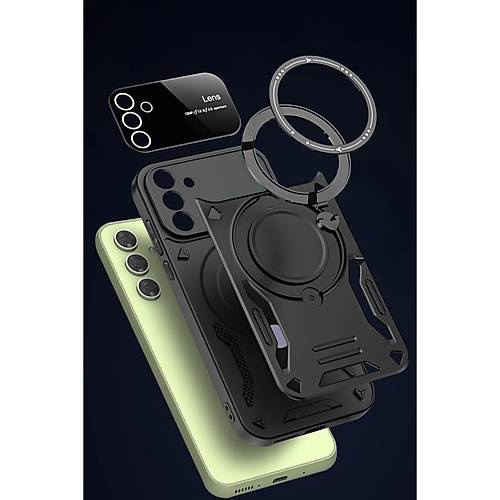 Galaxy S24 FE K�l�f Joy Lens Standl� Kapak - Mor