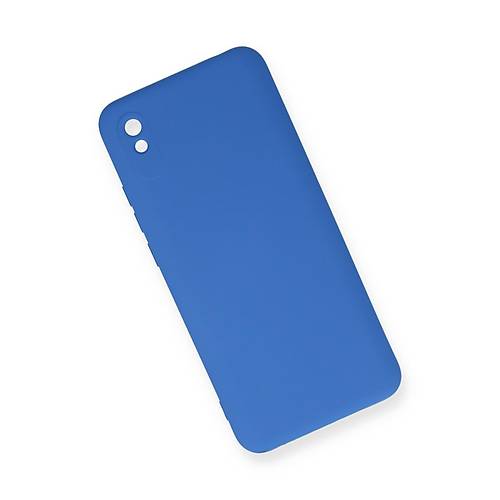 Redmi 9A K�l�f Nano i�i Kadife Silikon - Mavi