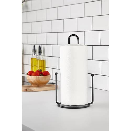 Metal Ka��t Havluluk & Dik Havlu Pe�etelik Siyah 28 Cm