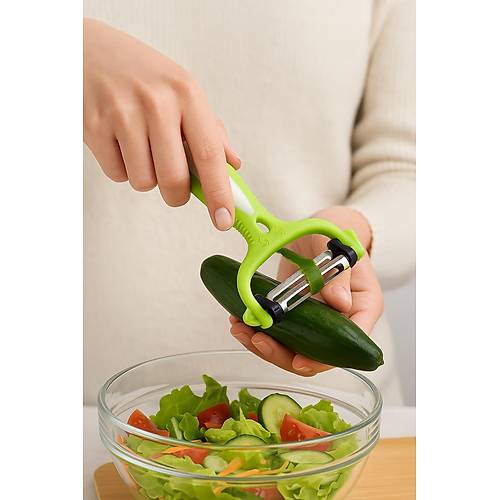 3 Ba�l�kl� Plastik Soyacak Ye�il