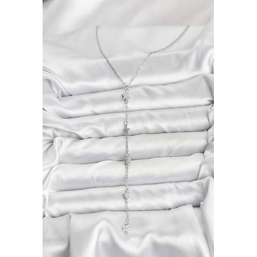 316L �elik Zincir G�m�� Renkli Y�ld�z Model Kad�n Y Kolye