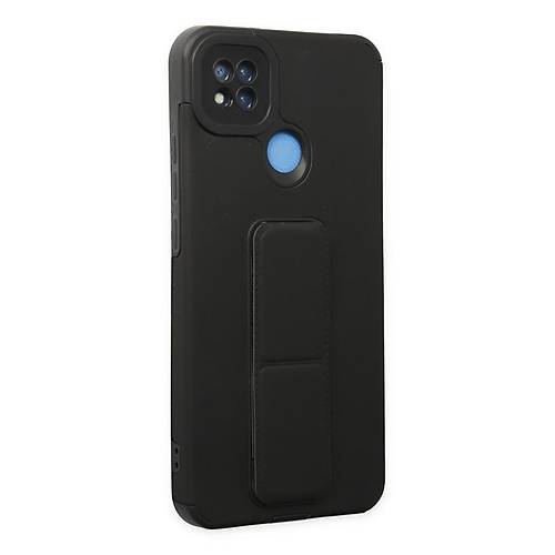 Redmi 9C K�l�f Mega Standl� Silikon - Siyah