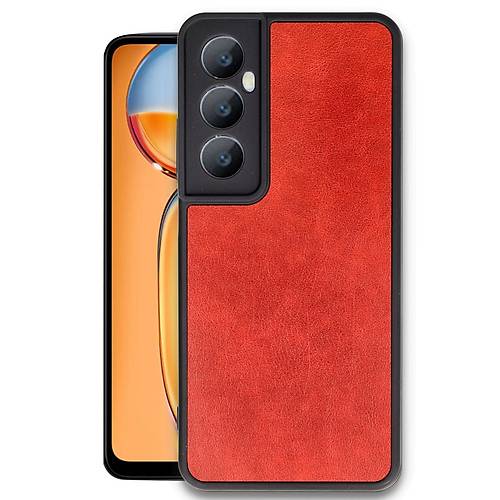Realme C65 K�l�f Aras Deri Kapak - K�rm�z�