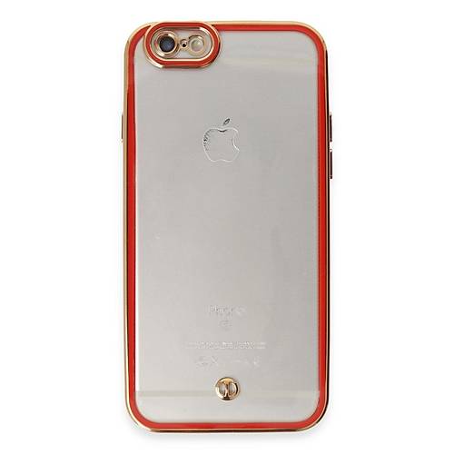 iPhone 6 K�l�f Liva Lens Silikon - K�rm�z�